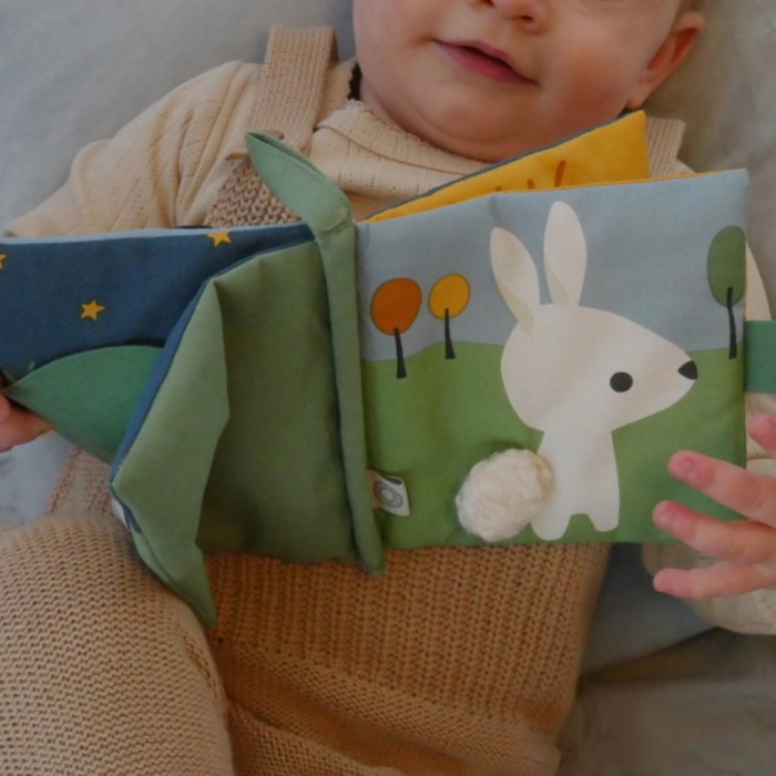 fejlesztő baba játék biopamut